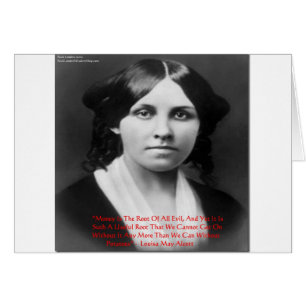 Louisa May Alcott "Money Evil" Wisdom Quote Gifts