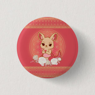Louisa the Kangaroo Cute 3 Cm Round Badge