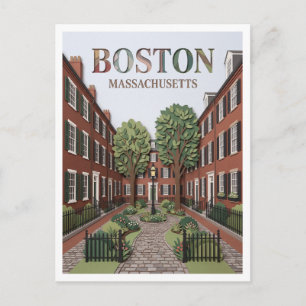 Louisburg Square Boston Massachusetts Postcard
