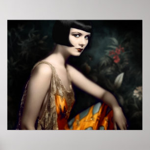 Louise Brooks in 1920's Miami Poster