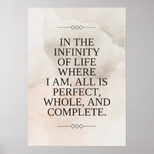 Louise Hay Quote - All is Perfect Poster