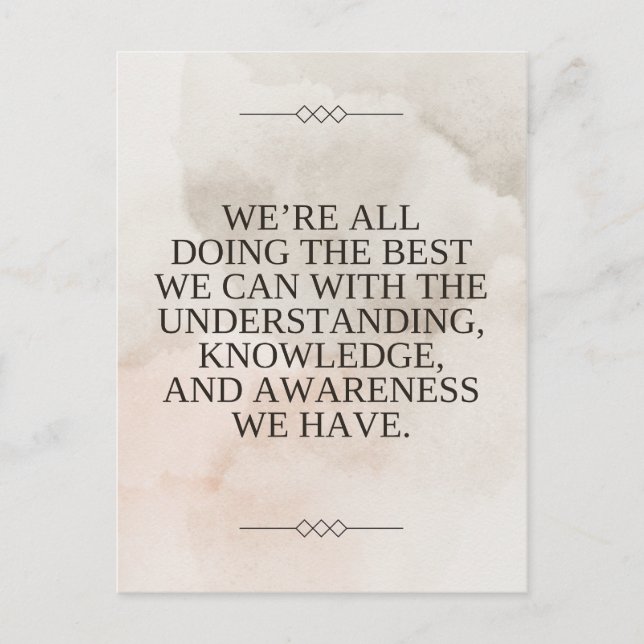 Louise Hay Quote - The Best we Can Postcard (Front)