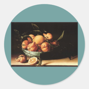 Louise Moillon's Bowl of Curacao Oranges (1634) Classic Round Sticker