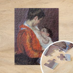 Louise Nursing Her Child | Mary Cassatt Jigsaw Puzzle<br><div class="desc">Louise Nursing Her Child (1898) by Mary Cassatt is a tender and intimate portrayal of a mother breastfeeding her child. The painting beautifully captures the emotional connection and nurturing bond between mother and child, showcasing Cassatt’s masterful ability to depict maternal themes. Soft, warm colours and gentle brushstrokes emphasize the quiet...</div>