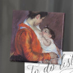 Louise Nursing Her Child | Mary Cassatt Magnet<br><div class="desc">Louise Nursing Her Child (1898) by Mary Cassatt is a tender and intimate portrayal of a mother breastfeeding her child. The painting beautifully captures the emotional connection and nurturing bond between mother and child, showcasing Cassatt’s masterful ability to depict maternal themes. Soft, warm colours and gentle brushstrokes emphasize the quiet...</div>