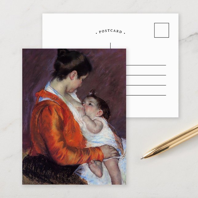 Louise Nursing Her Child | Mary Cassatt Postcard (Creator Uploaded)