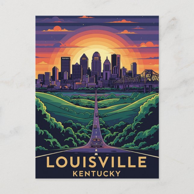 Louiseville Kentucky Travel Postcard (Front)