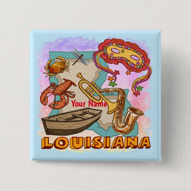 Louisiana  15 cm square badge (Front)