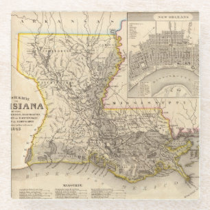 Louisiana 4 glass coaster