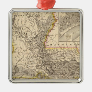 Louisiana 5 metal ornament