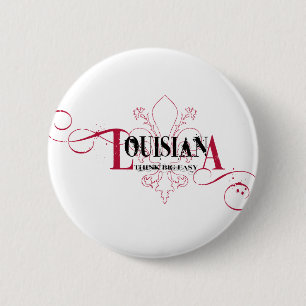 Louisiana 6 Cm Round Badge