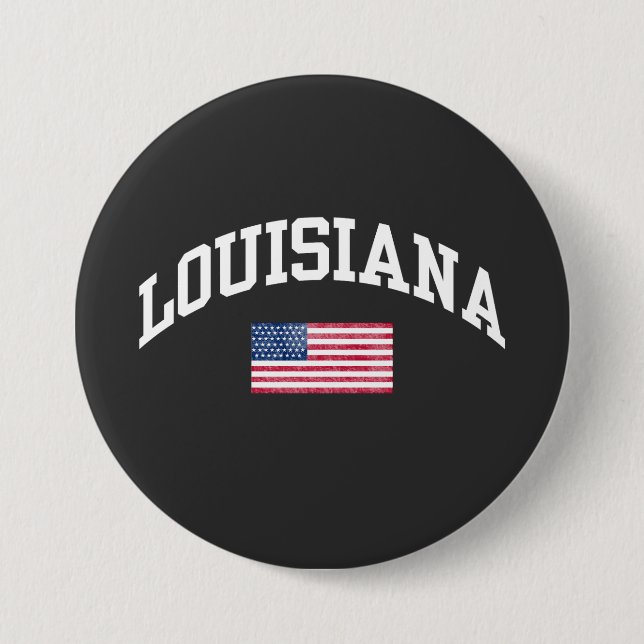 Louisiana 7.5 Cm Round Badge (Front)