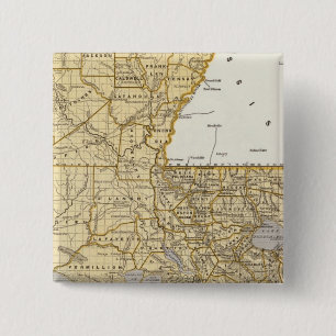 Louisiana Atlas Map 15 Cm Square Badge