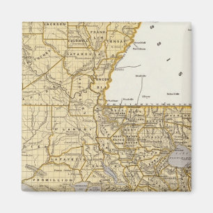 Louisiana Atlas Map Magnet