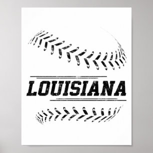 Louisiana Baseball State Pride Team Sport T Shirt Poster