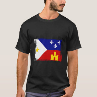 Louisiana Cajun Acadiana Flag T-Shirt
