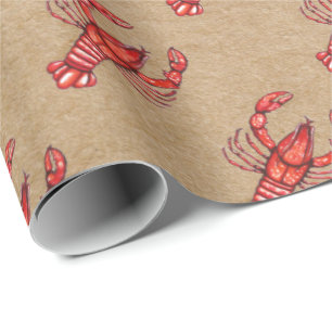 Louisiana Cajun Crawfish Kraft Paper Print