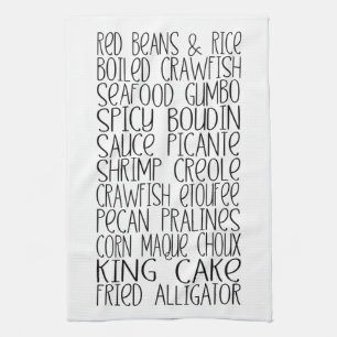 Louisiana Cajun Food Cajun Kitchen Tea Towel