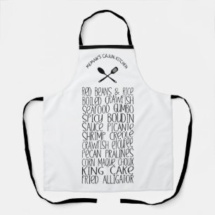 Louisiana Cajun Food Personalised Cajun Kitchen Apron