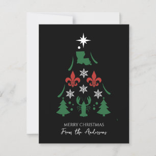 Louisiana Cajun Holiday Christmas Postcard