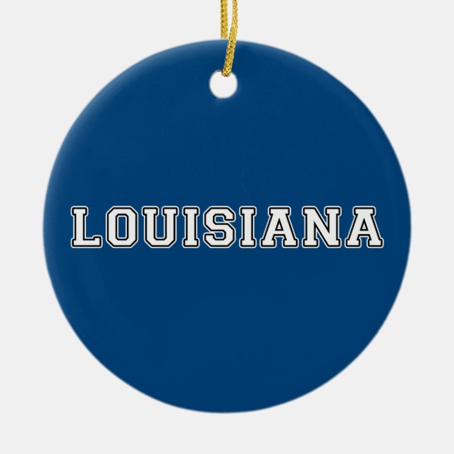 Louisiana Ceramic Ornament (Front)