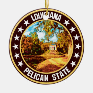 Louisiana ceramic ornament