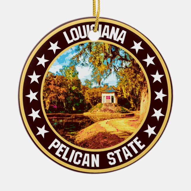 Louisiana                                          ceramic ornament (Front)