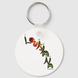 Louisiana Chilli Peppers Key Ring