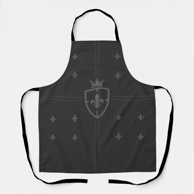 Louisiana Coat Of Arms Fleur De Lis Apron (Front)