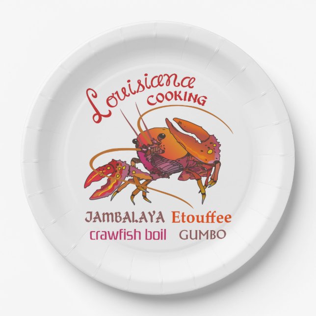 Louisiana Cooking Paper Plate (Front)