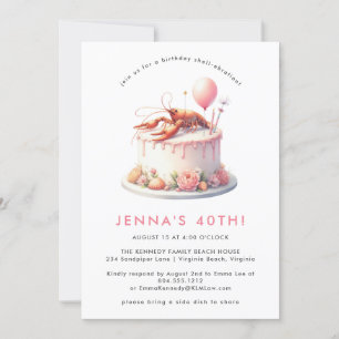 Louisiana Crawfish Seafood Boil Birthday Party  Invitation