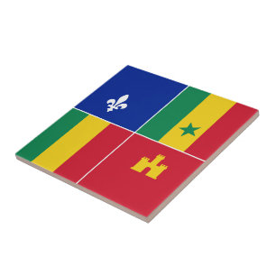 Louisiana Creole flag Ceramic Tile