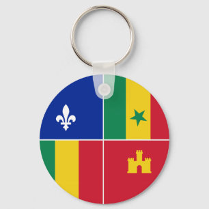 Louisiana Creole flag Key Ring