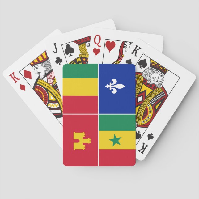 Louisiana Creole flag Playing Cards (Back)