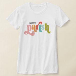 Louisiana Customizable Parish Retro Style T-Shirt