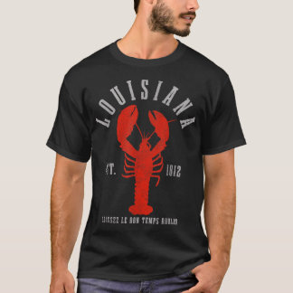 Louisiana Est. 1812 Crawfish New Orleans Mardi Gra T-Shirt
