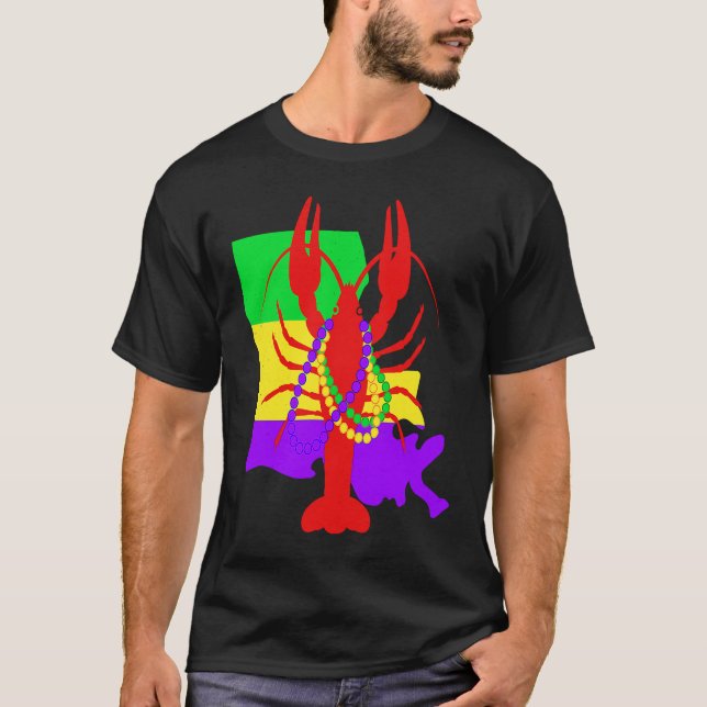 Louisiana Est 1812 Crawfish New Orleans Mardi Gras T-Shirt (Front)