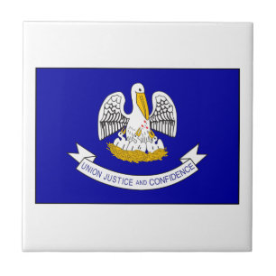 Louisiana Flag Ceramic Tile