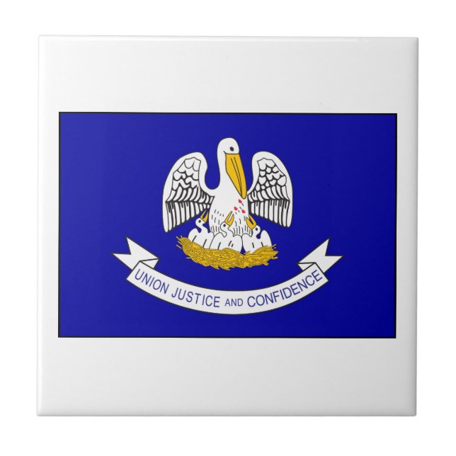 Louisiana Flag Ceramic Tile (Front)