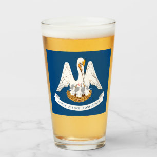 LOUISIANA FLAG GLASS