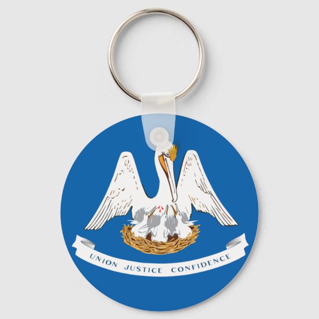 Louisiana flag key ring (Front)