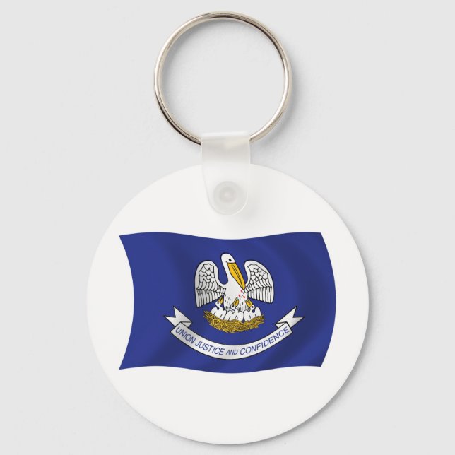Louisiana Flag Keychain (Front)