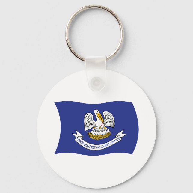 Louisiana Flag Keychain (Front)