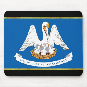 Louisiana flag mouse pad