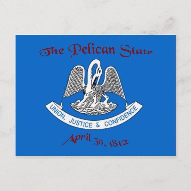 Louisiana Flag Postcard (Front)