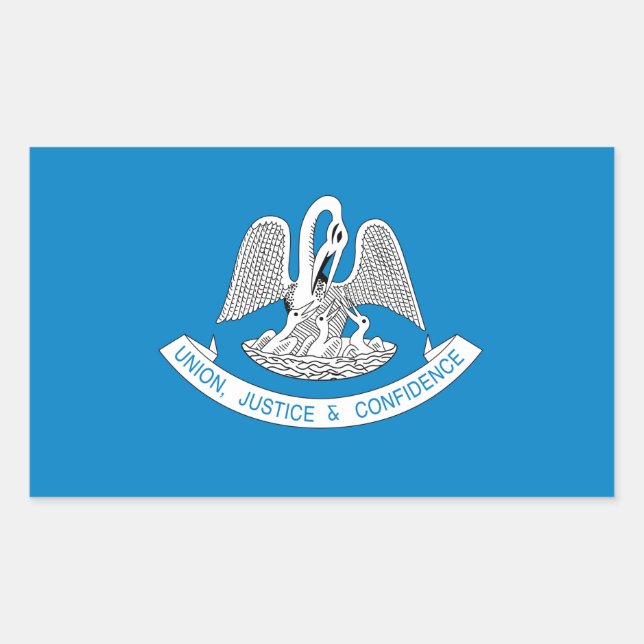 LOUISIANA Flag - Rectangular Sticker (Front)