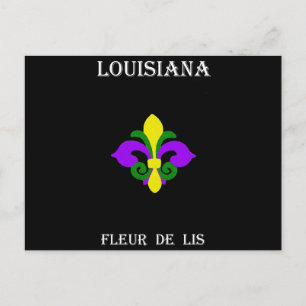 Louisiana Fleur de lis (Mardi Gras).jpg Postcard