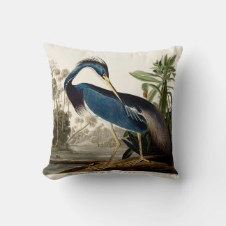 Louisiana Heron, 1834, From the Birds of America Cushion