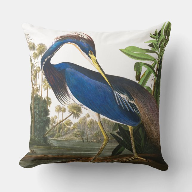 Louisiana Heron by John James Audubon Cushion (Front)
