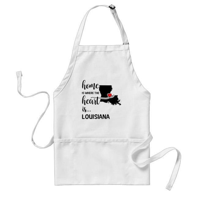 Louisiana home is where the heart is standard apron (Front)